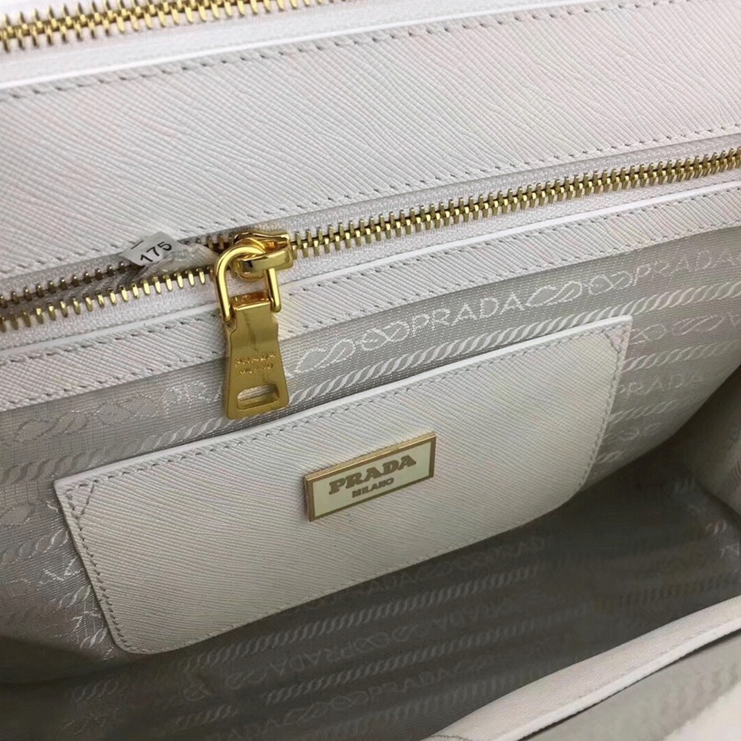 White Prada Galleria Large Bag Top Quality angle 3