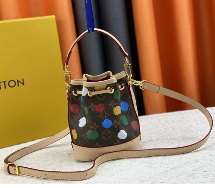 Louis Vuitton X YK Monogram Canvas Nano Noe Bag angle 3
