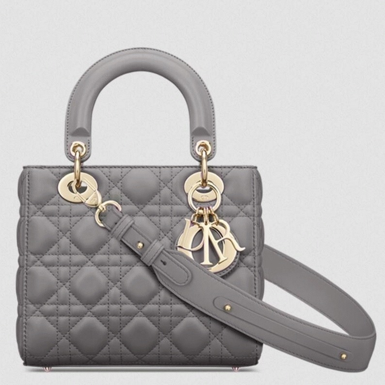 Dior Small Lady Dior My ABCDior Bag Fake in Steel Grey