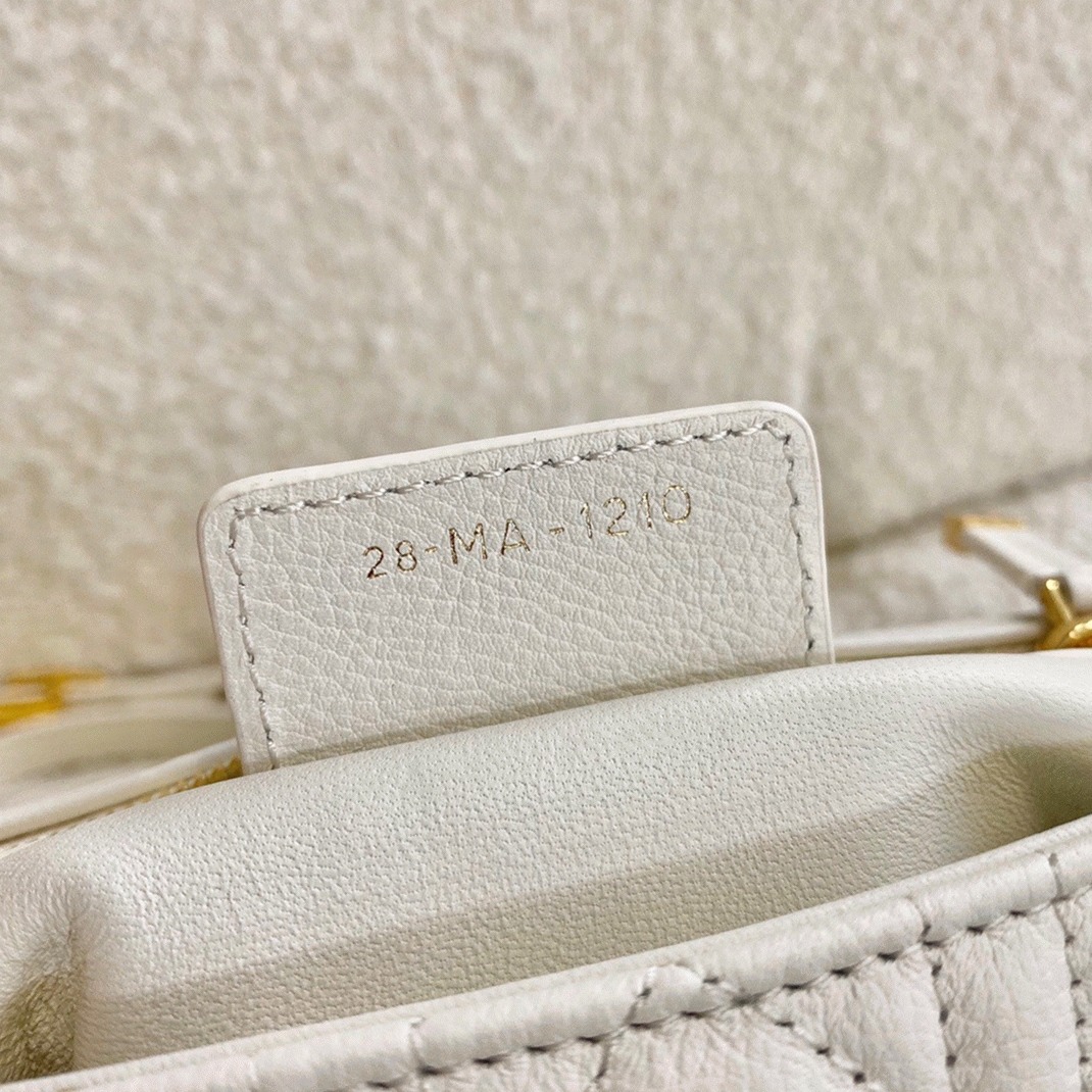 Dior Caro Small Bag Knockoff in White angle 3