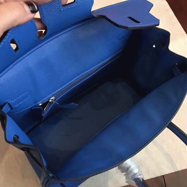High-Grade Replica Hermes Birkin 25cm in Blue angle 3