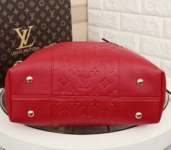 Louis Vuitton Monogram Empreinte Melie Hobo In Red angle 5