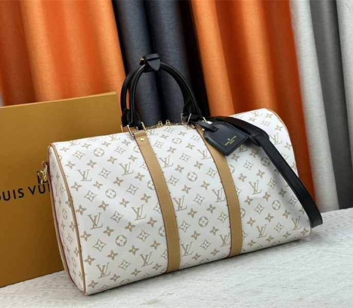 Louis Vuitton Monogram Dune Keepall Bandouliere 45 Travel Bag angle 2