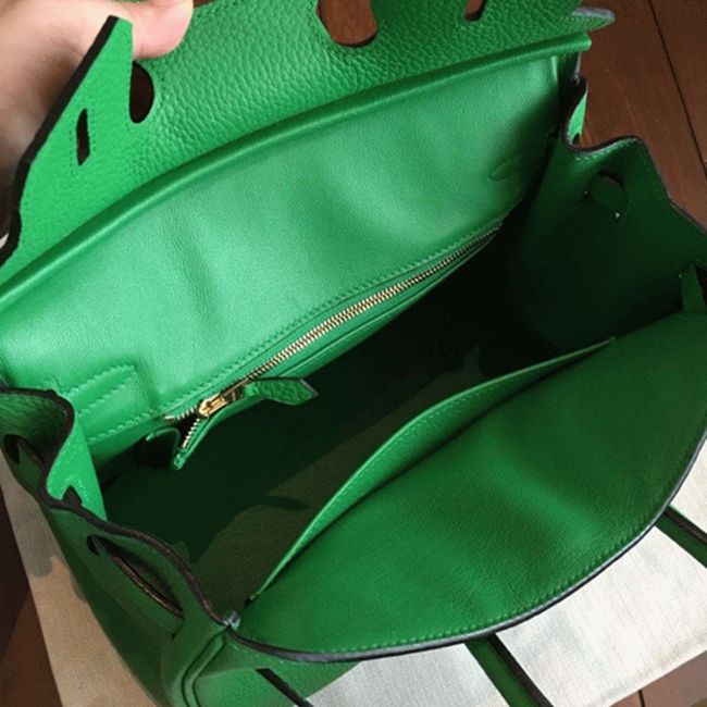 Premium Bamboo Hermes Birkin 25cm Knockoff Handbag angle 4