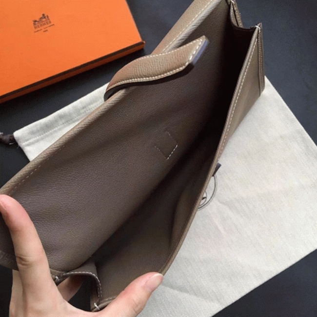 Etoupe knockoff Hermes Jige Elan 29 clutch bag angle 2
