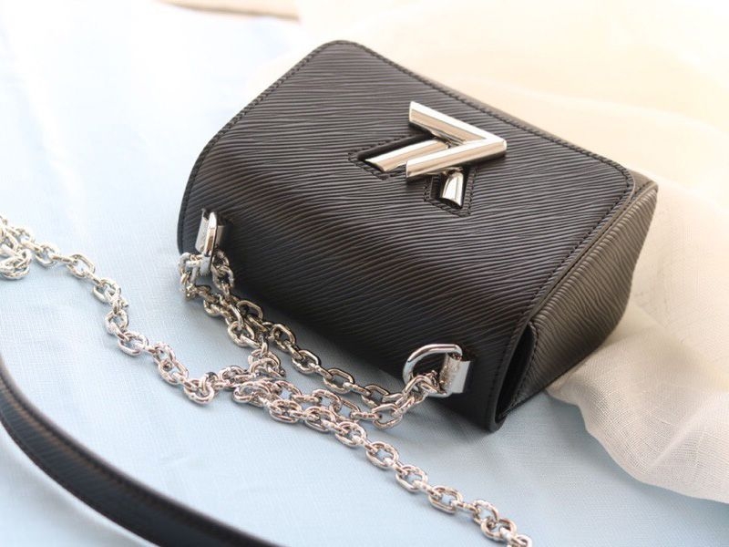 Louis Vuitton Epi Leather Twist Mini Bag In Black angle 2