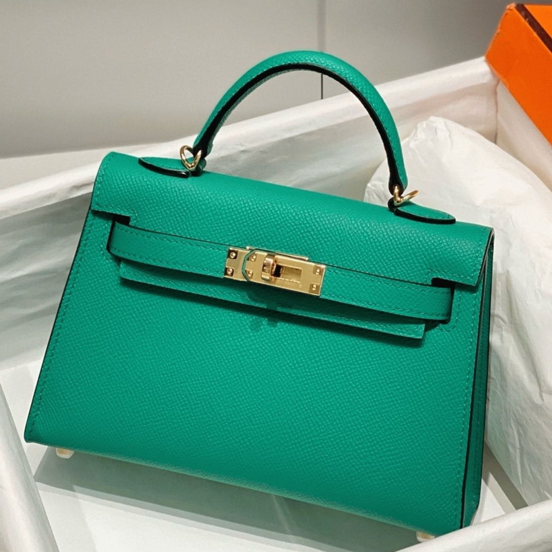 Hermes Kelly Mini II Bag Fake in Vert Jade