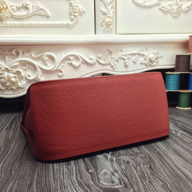 Large red fake Hermes Jypsiere 31cm handbag angle 2