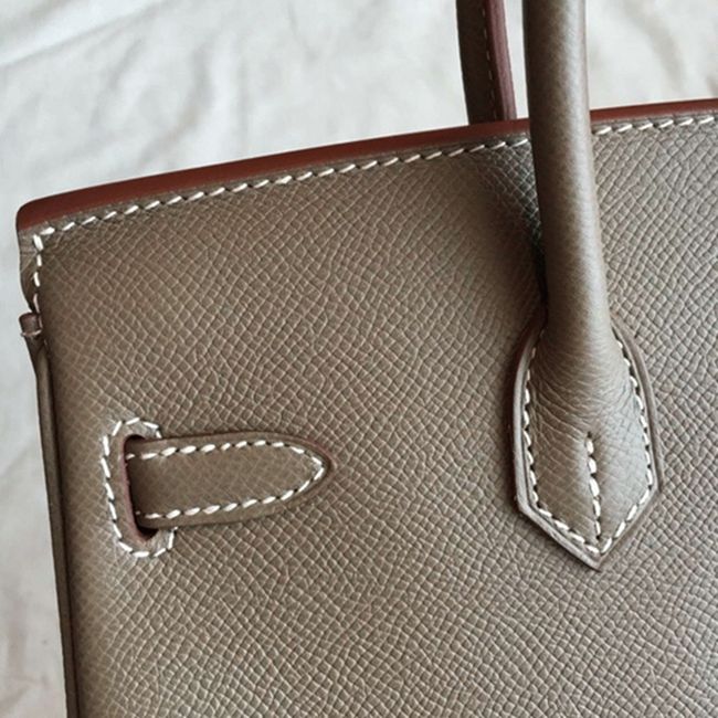 Etoupe Hermes Birkin 25cm Excellent Replica angle 5