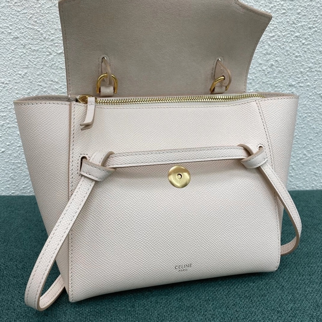 Celine Belt Nano Bag Faux in Pale Pink angle 2