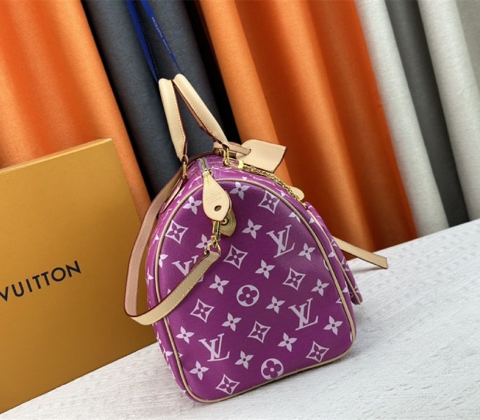 Louis Vuitton Speedy P9 Bandouliere 40 Bag In Pink Purple angle 3