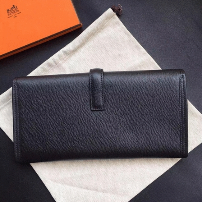 Black Replica Hermes Jige Elan 29 Classic Everyday Clutch angle 3