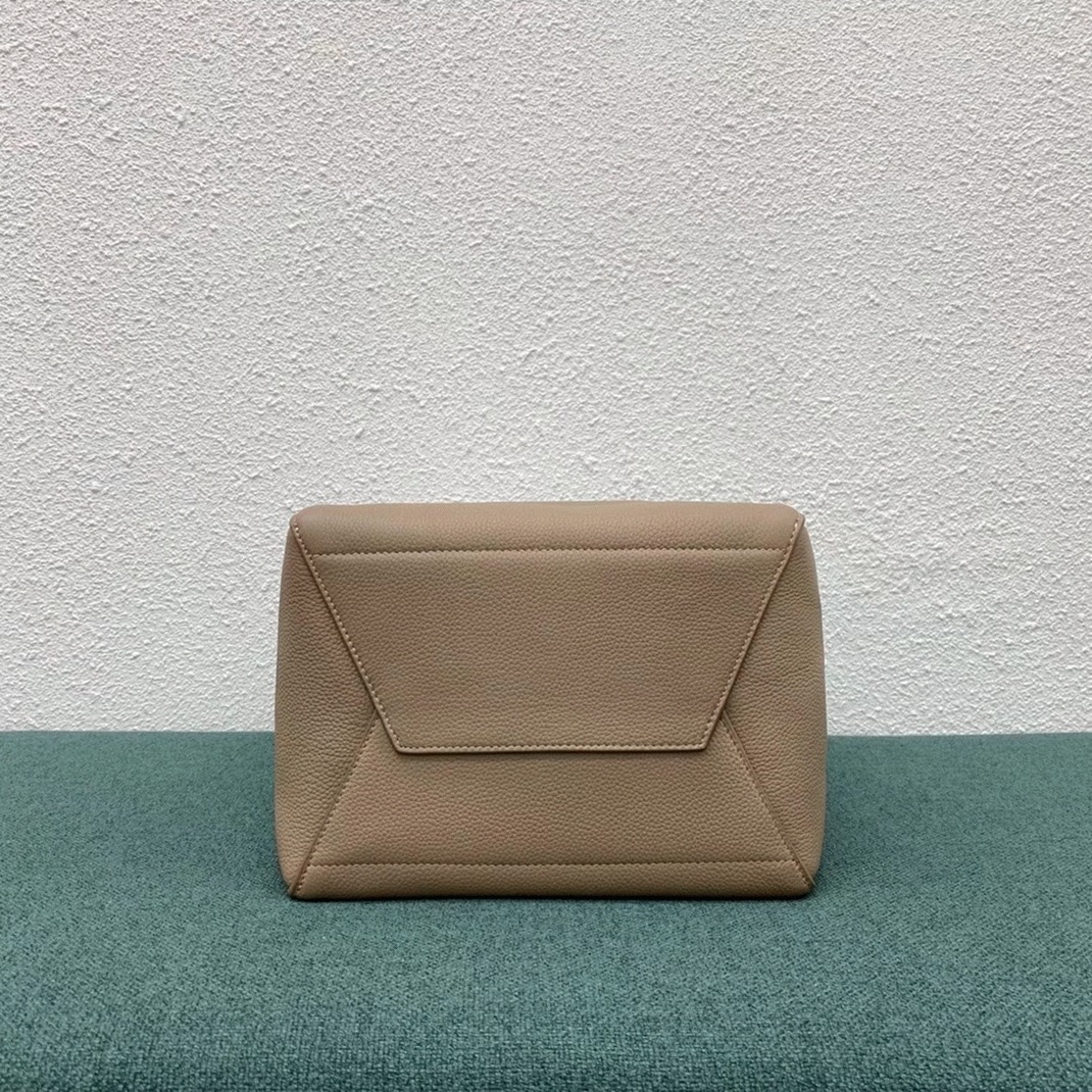 Top Quality Fake Celine Sangle Bucket Bag In Taupe Grained Calfskin angle 2