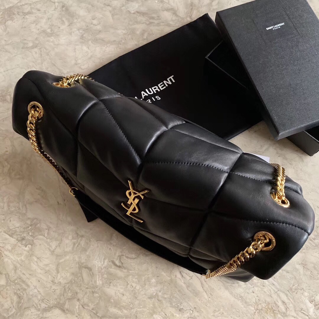 PUFFER SMALL BAG IN QUILTED SUEDE angle 4