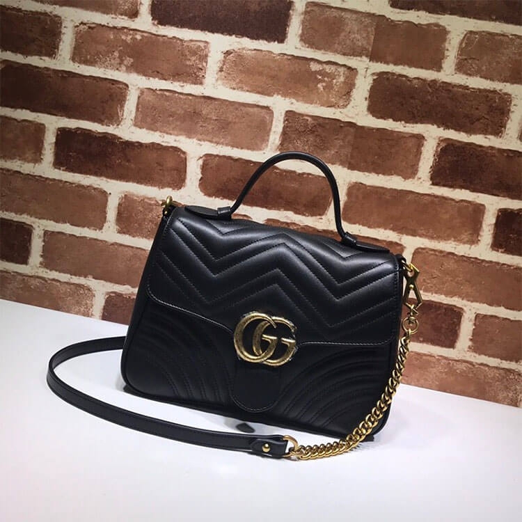 Gucci GG Marmont Small Top Handle Bag angle 3