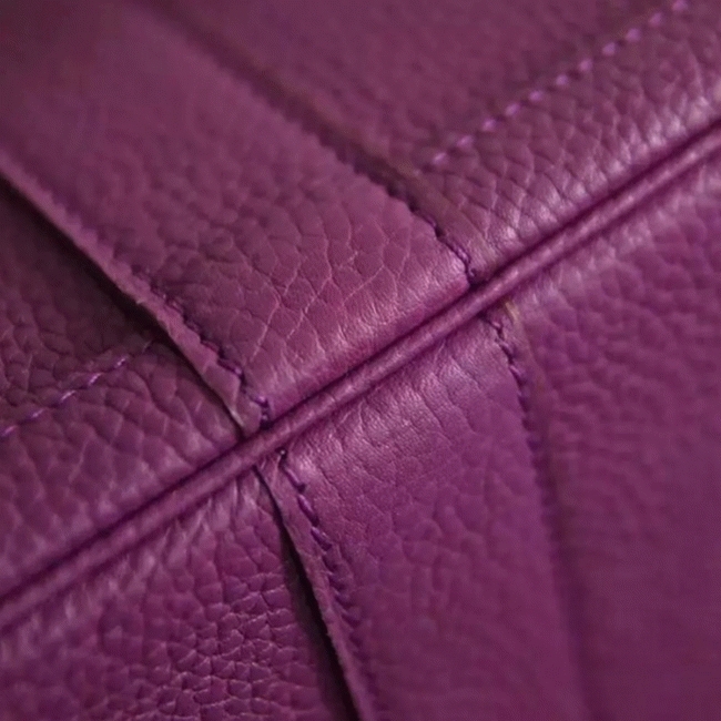 Purple Fake Hermes Garden Party 36cm Tote with Bold Hue angle 4