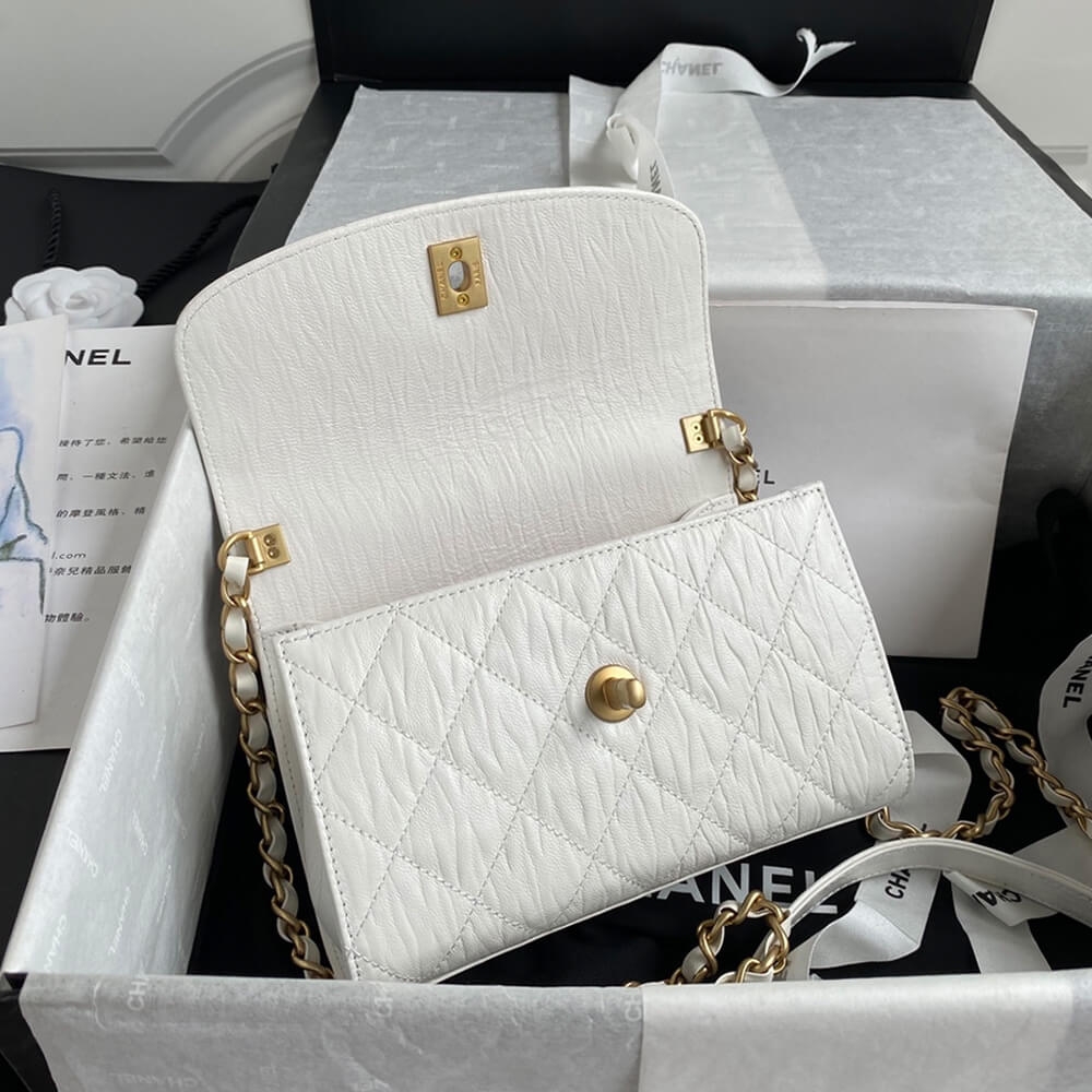 CHANEL Mini Flap Bag with Top Handle angle 5
