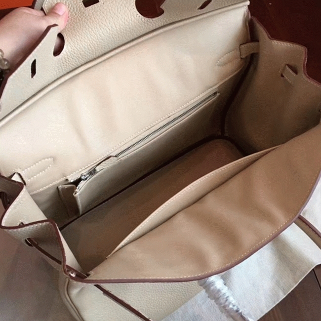 Ivory Replica Hermes Birkin 35CM Classy Handbag angle 4
