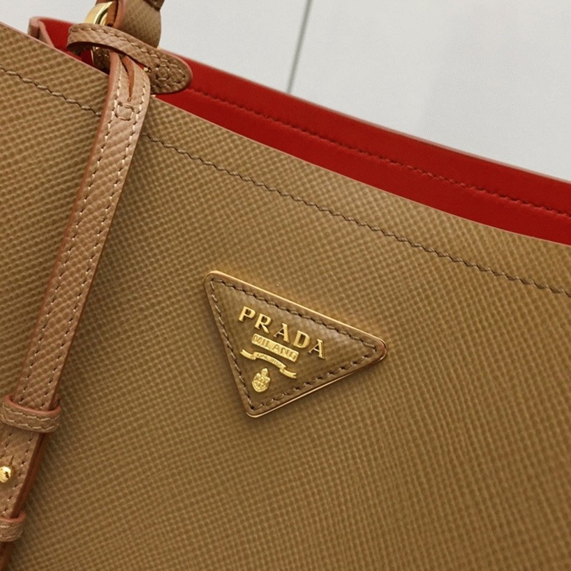 Brown Prada Large Panier Bag Replica angle 2