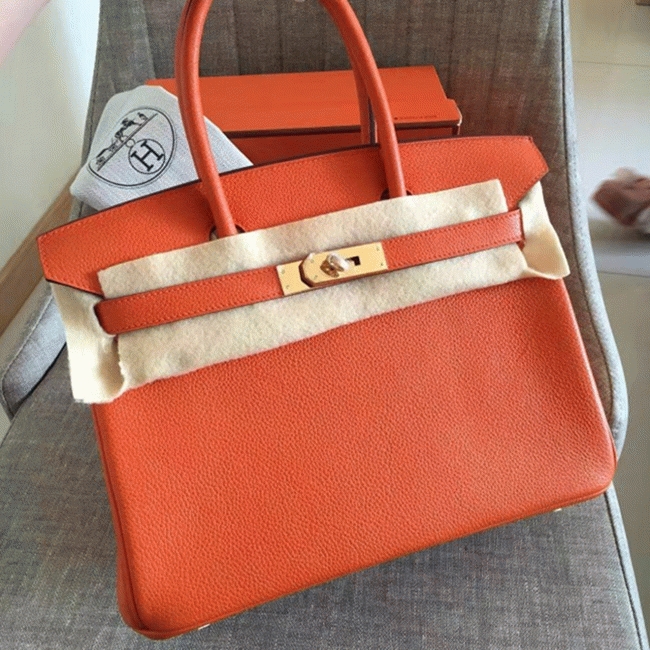 Orange Hermes Birkin 35cm Deluxe Knockoff Tote