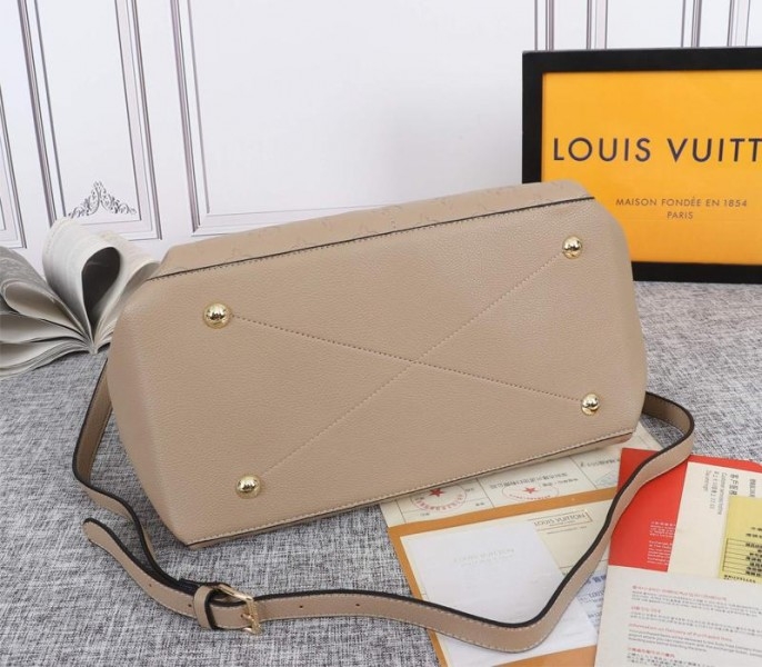 Louis Vuitton Monogram Empreinte Leather Maida Hobo In Tourterelle Gray angle 4