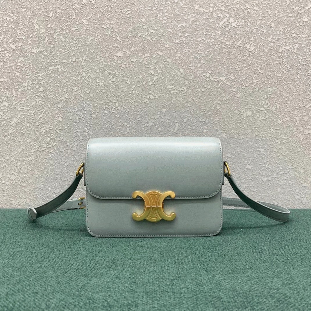 Top Quality Replica Celine Triomphe Teen Bag In Mineral angle 2