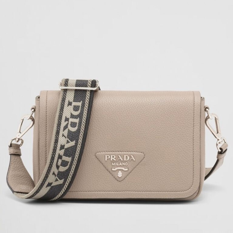 Prada Flap Shoulder Bag Imitation in Grey