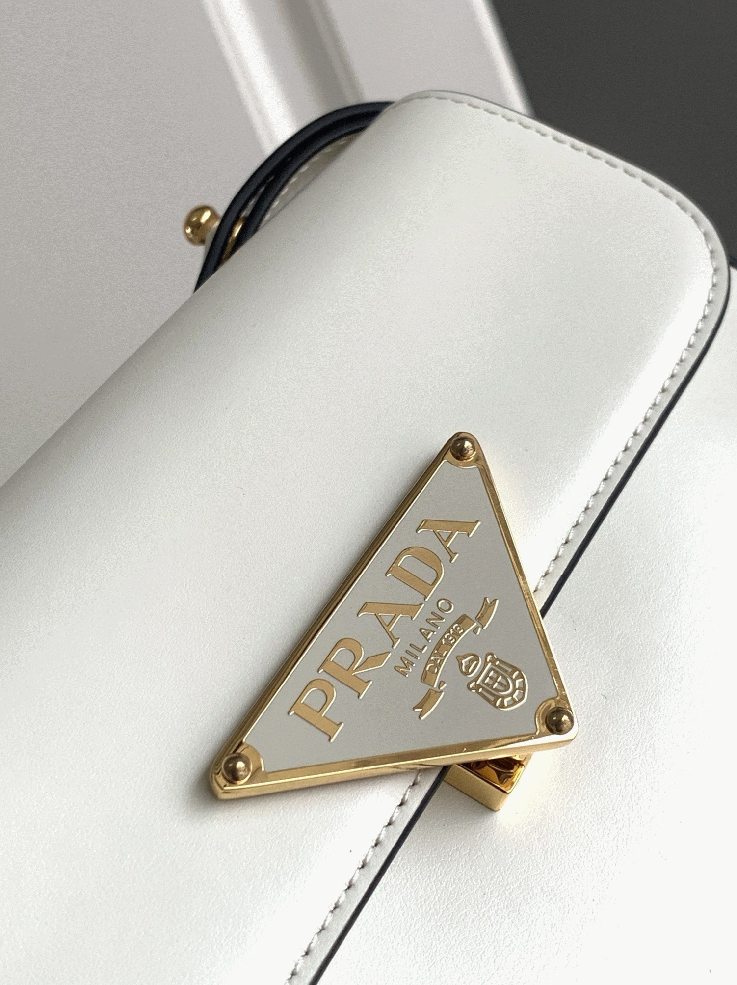 Prada Shoulder Bag Fake in White angle 2