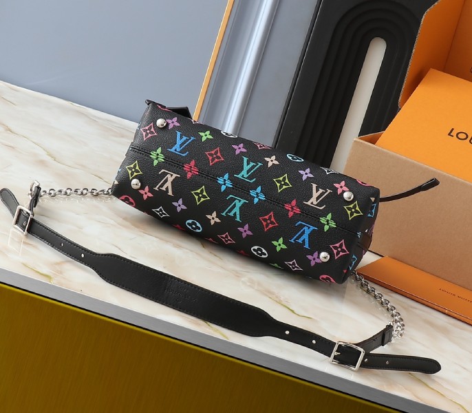 LV X TM Multicolored CarryAll BB In Black angle 4