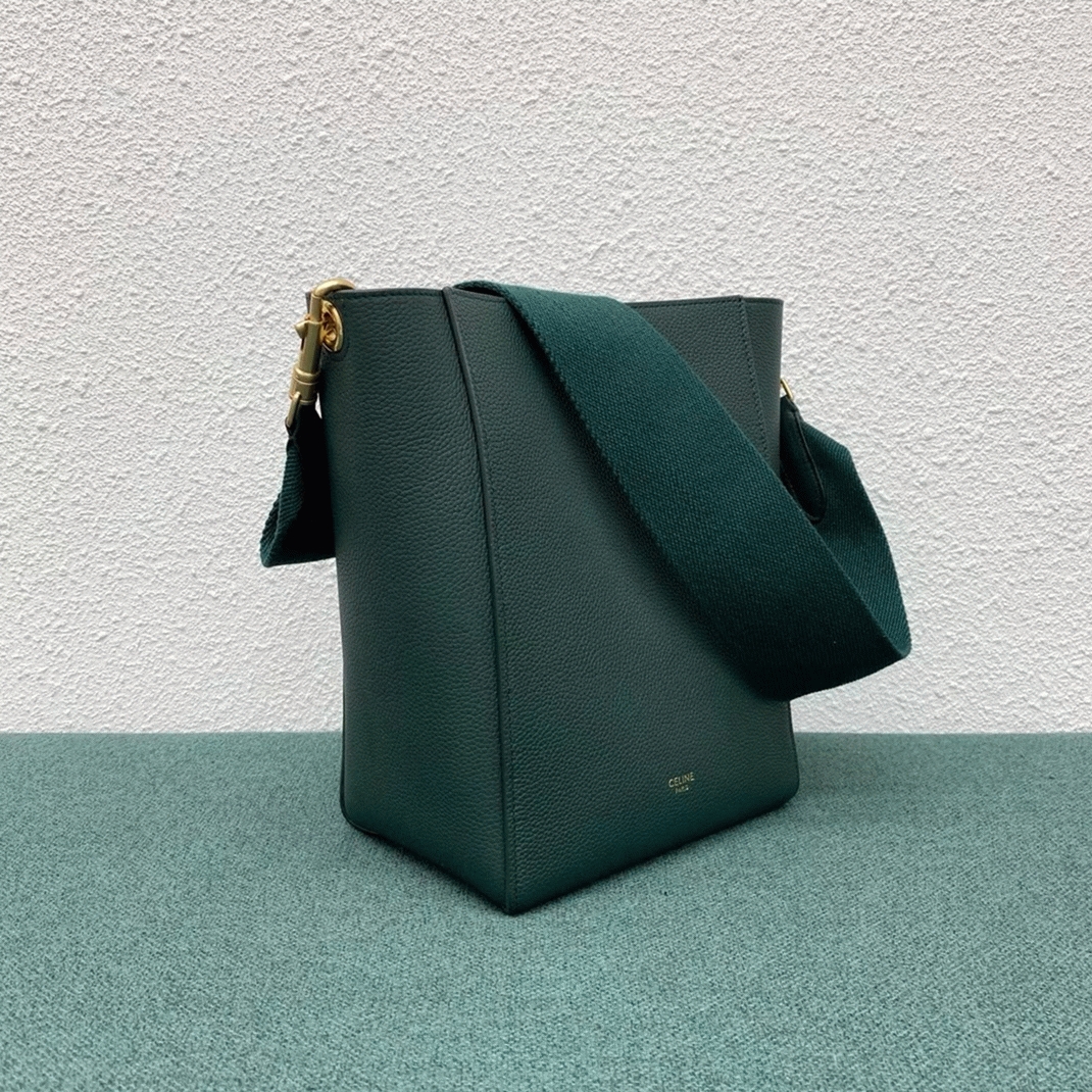 Top Quality Fake Celine Sangle Small Bucket Bag In Amazone Calfskin angle 2