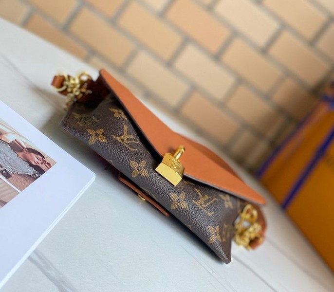 Louis Vuitton Monogram Canvas Padlock On Strap Bag In Caramel angle 3