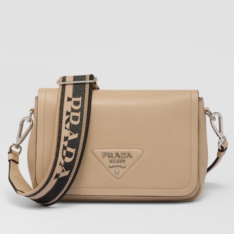Prada Flap Shoulder Bag Fake in Sand