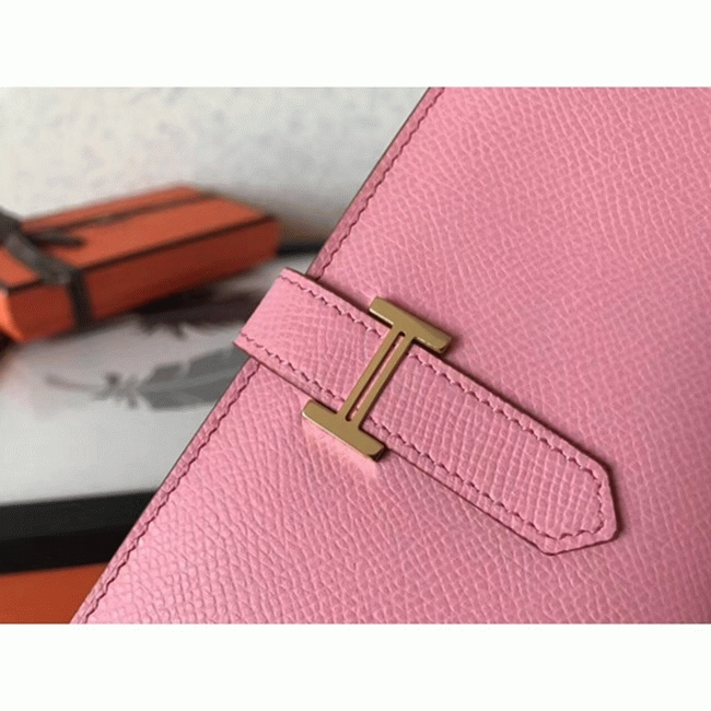 Pink Replica Hermes Bearn Wallet angle 2