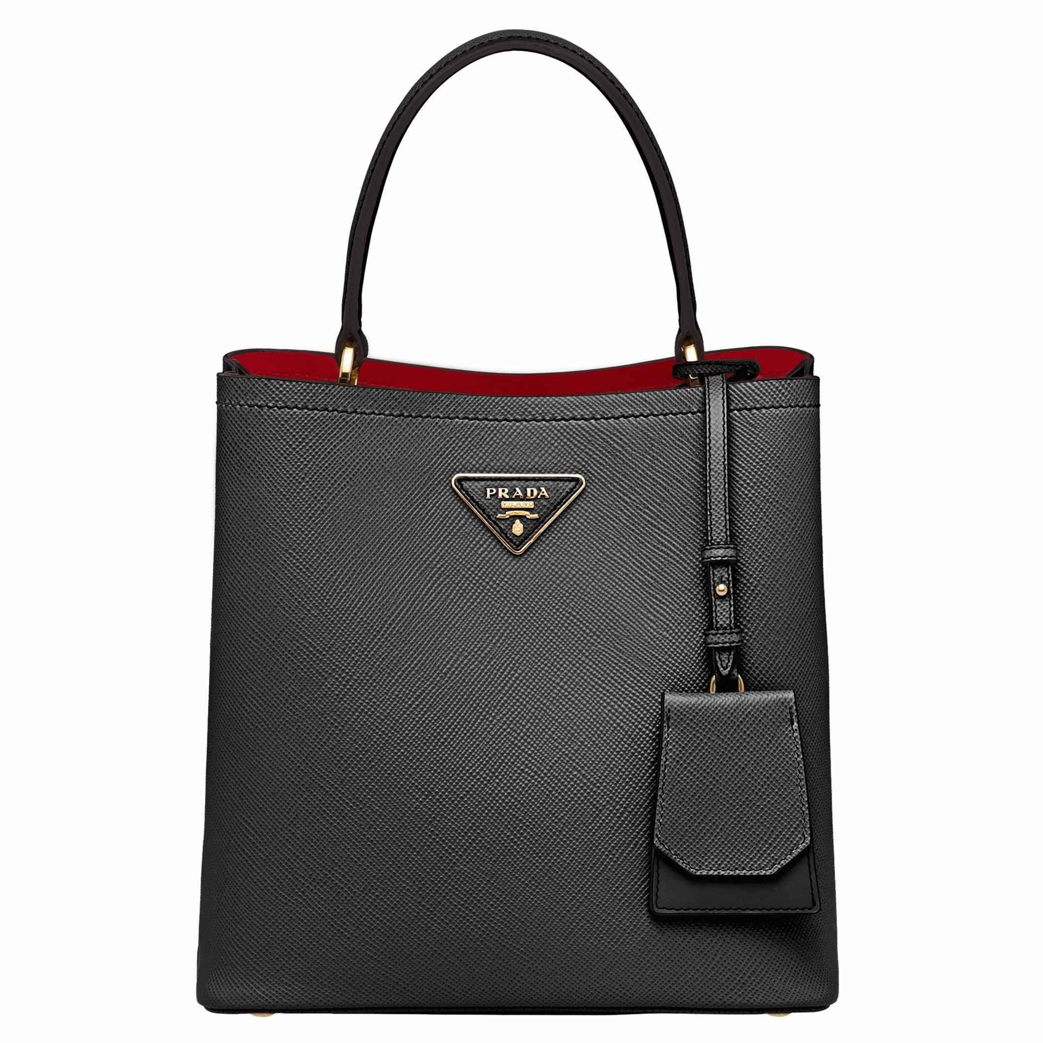 Black Prada Medium Panier Bag Replica