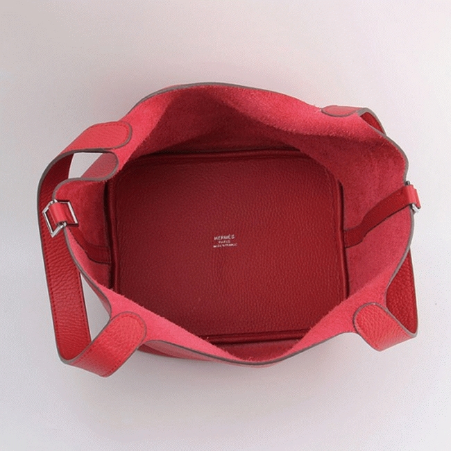 Red replica Hermes Picotin Lock handbag angle 3