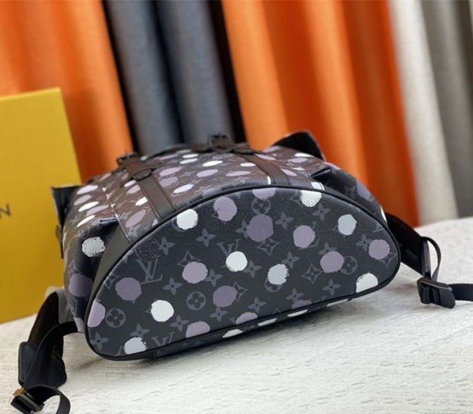 Louis Vuitton X YK Monogram Eclipse Christopher Backpack angle 5