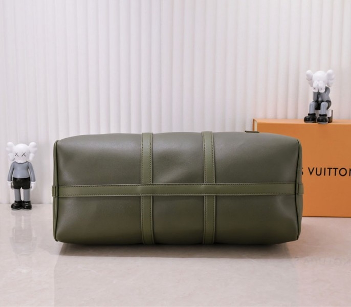 Louis Vuitton Aerogram Keepall Bandouliere 50 Travel Bag In Khaki angle 4
