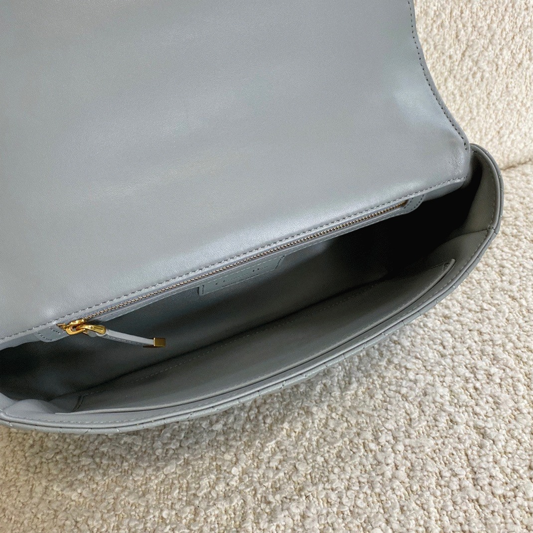 Dior Caro Medium Bag Knockoff in Grey angle 3