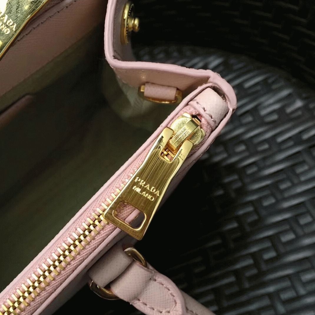 Pink Prada Galleria Medium Bag Fake angle 2