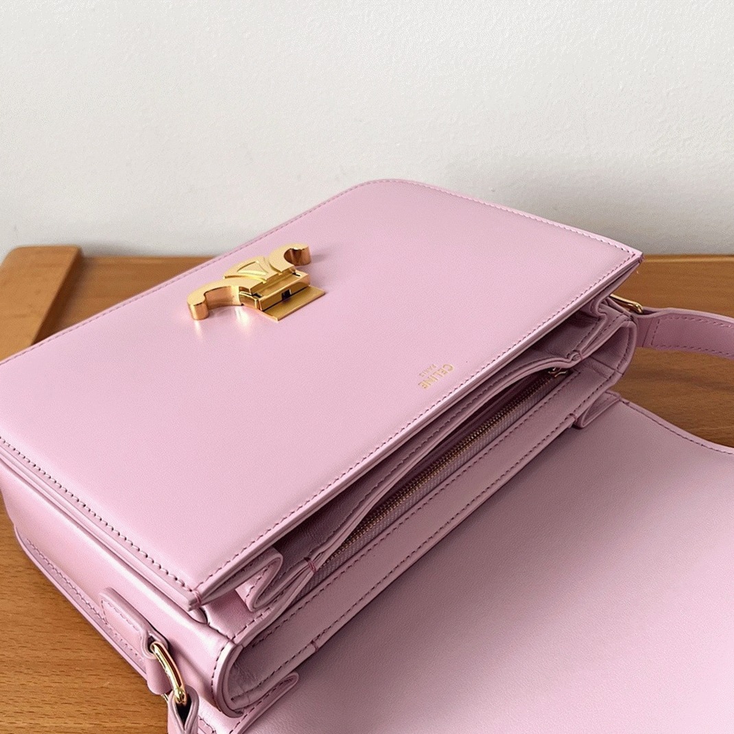 Top Quality Knockoff Celine Triomphe Teen Bag In Pink angle 3