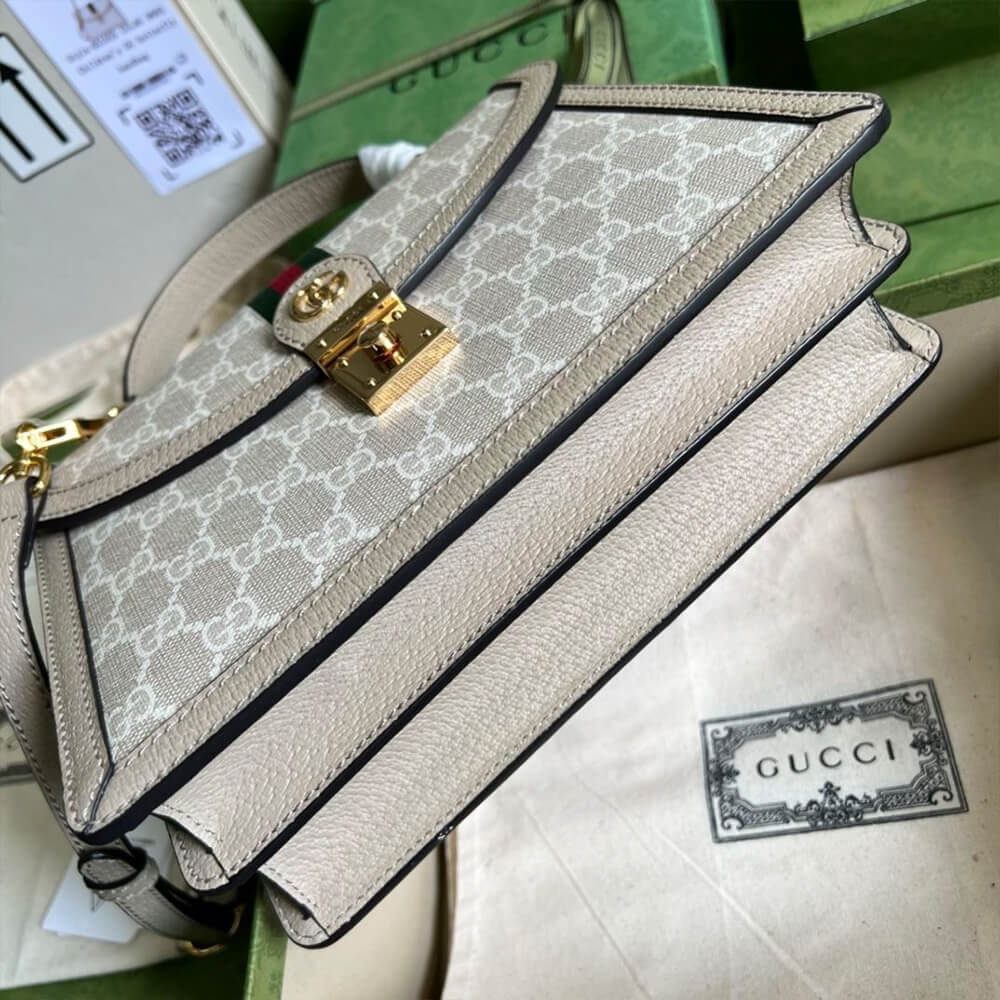 GUCCI BAMBOO 1947 JUMBO GG SMALL TOP HANDLE BAG angle 2