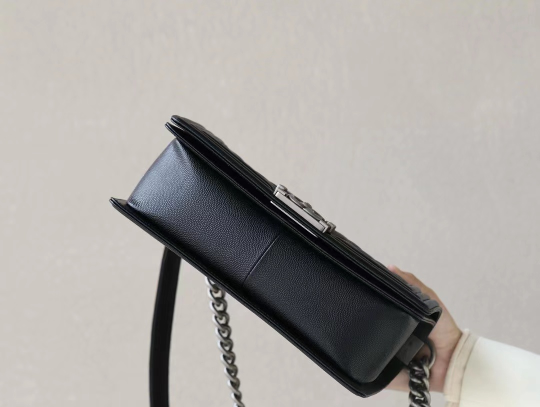 BOY CHANEL SHOULDER BAG Cow Leather angle 5
