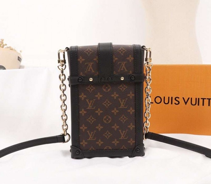 Louis Vuitton Monogram Canvas Vertical Trunk Pochette angle 3