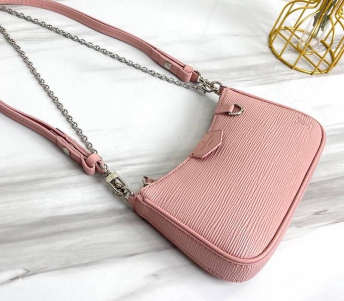 Louis Vuitton Epi Leather Easy Pouch On Strap In Rose Ballerine Pink angle 4