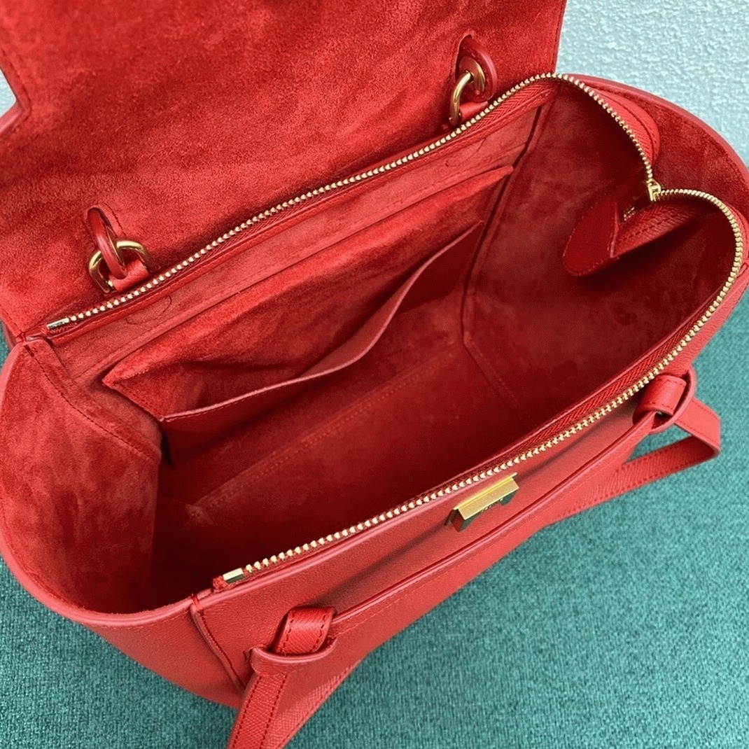 Celine Micro Belt Bag Replica in Red angle 2