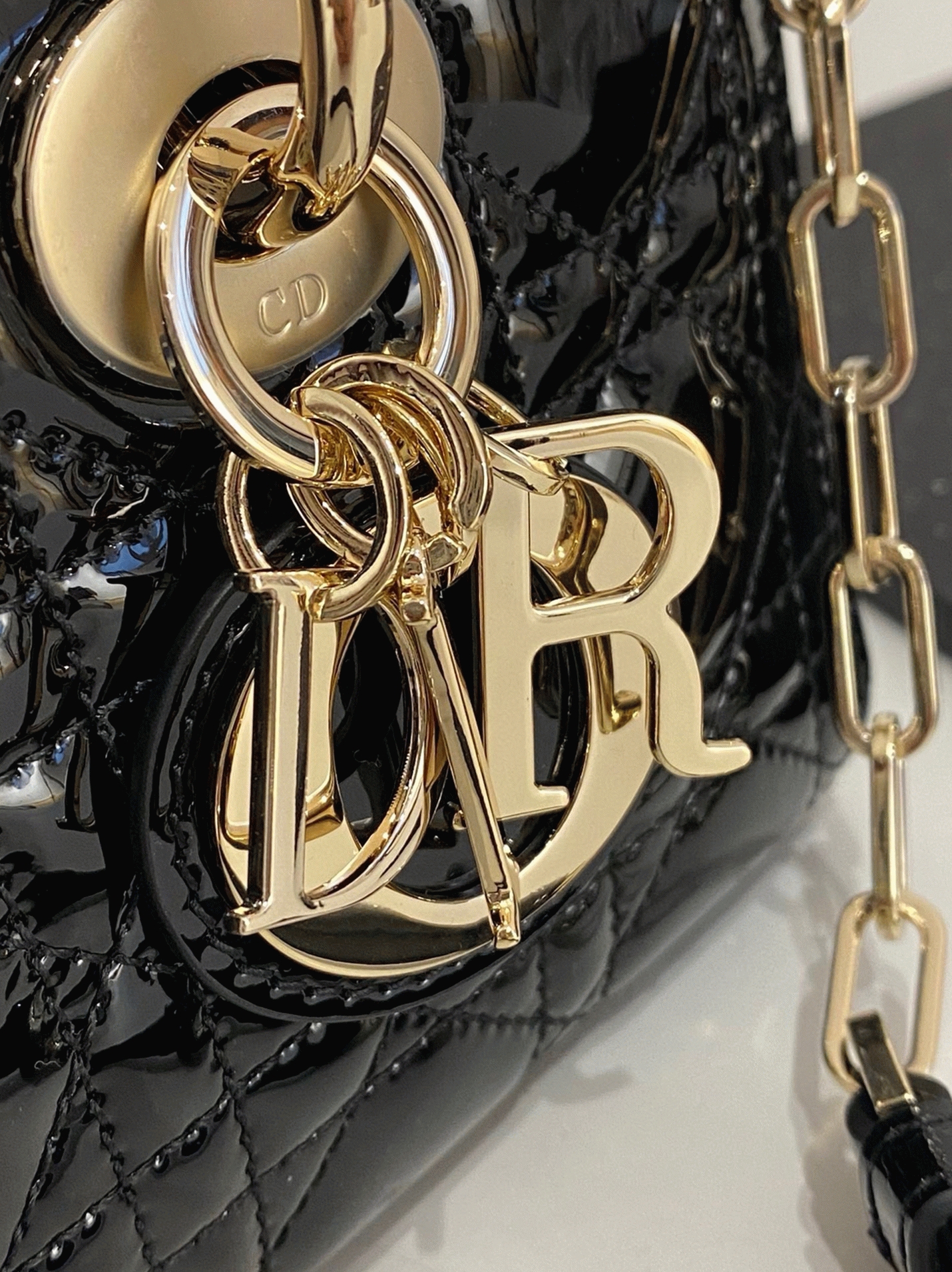 Dior Lady D-Joy Small Bag Fake in Black angle 2