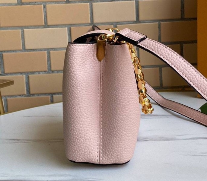 Louis Vuitton Capucines Mini Chain Bag In Pink angle 5