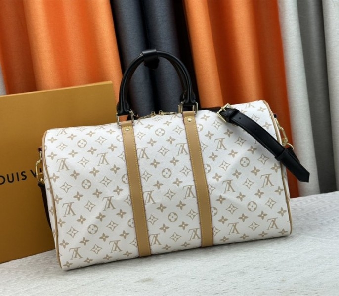 Louis Vuitton Monogram Dune Keepall Bandouliere 45 Travel Bag angle 3