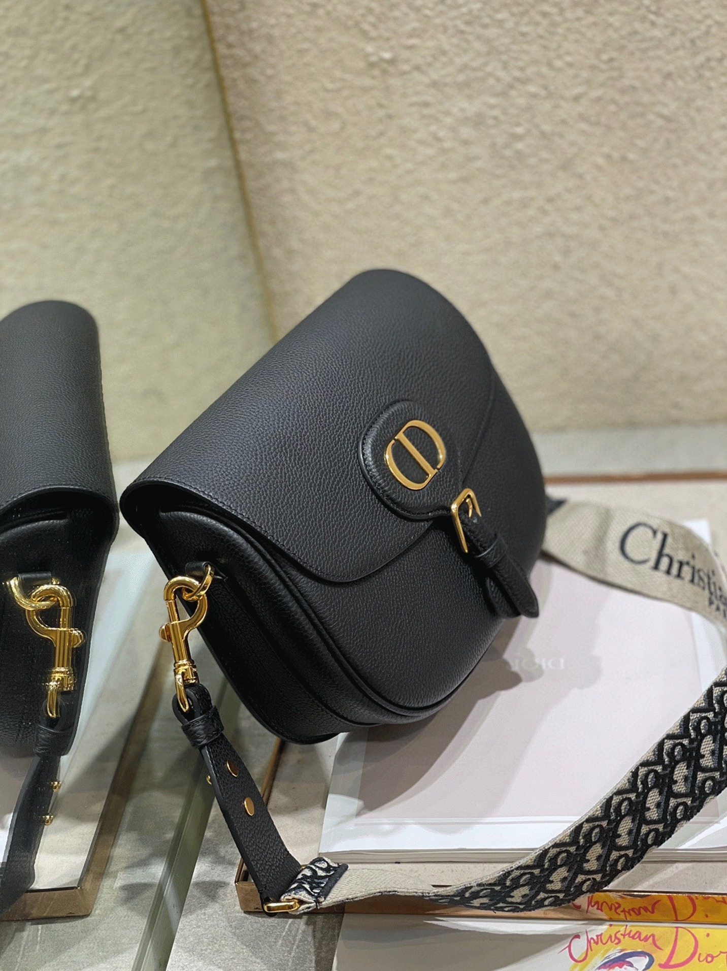 Dior Bobby Large Bag Imitation in Black angle 5