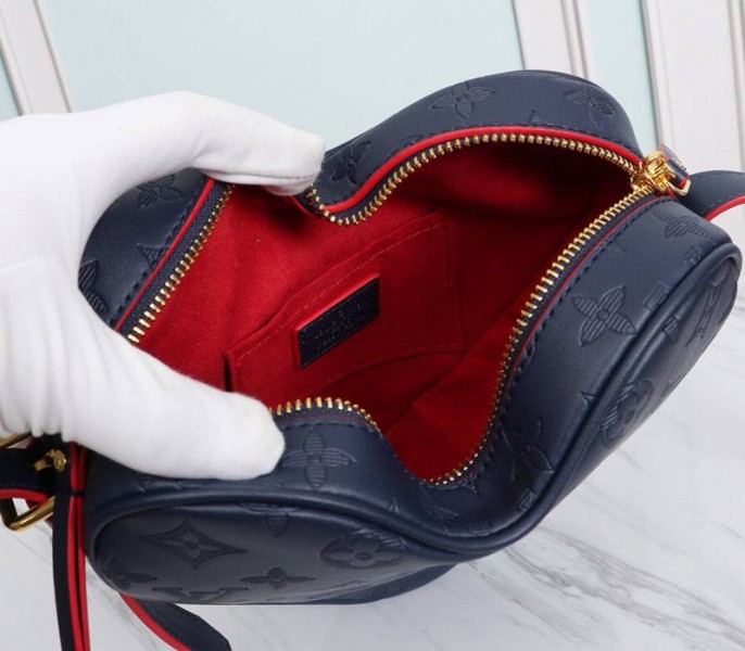 Louis Vuitton Monogram Empreinte Game On Coeur Bag In Navy Blue angle 3